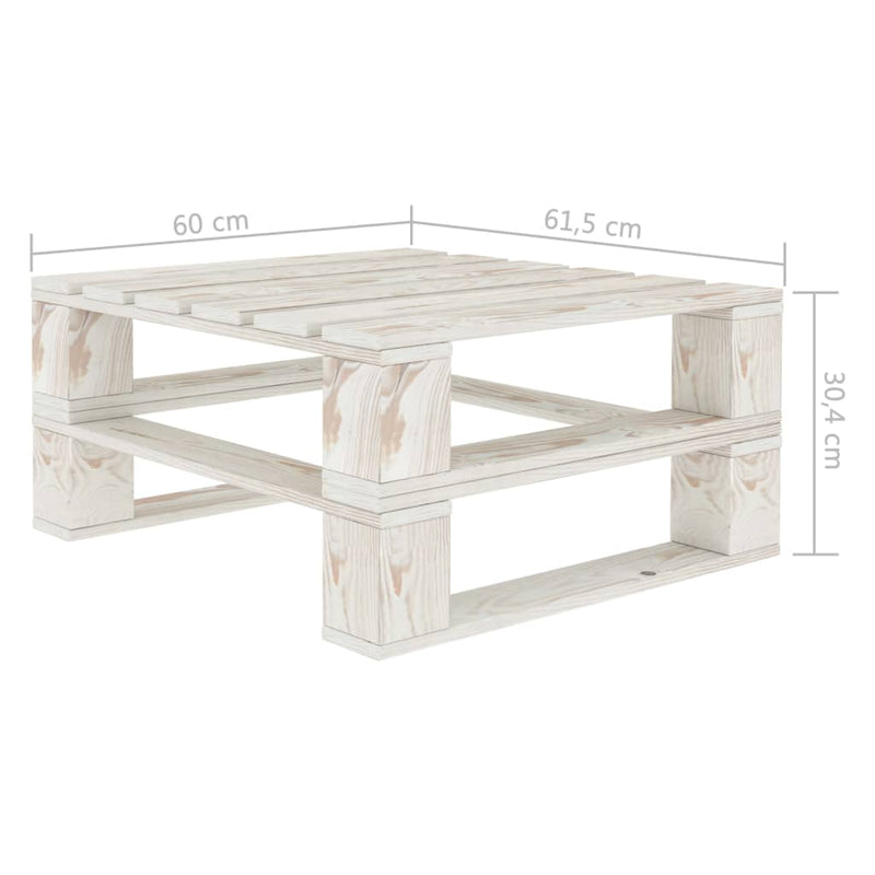 Garden Pallet Table White Wood