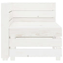 Garden Pallet Corner Sofa White Wood