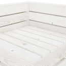 Garden Pallet Corner Sofa White Wood