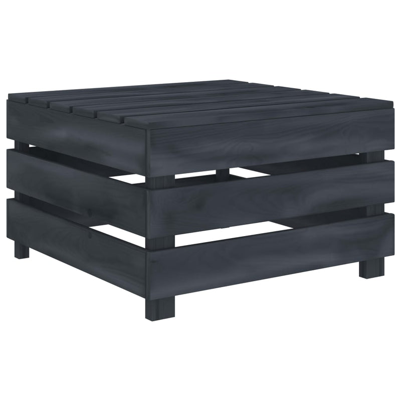 2 Piece Garden Pallet Lounge Set Grey Wood