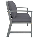 Garden Bench 120 cm with Dark Grey Cushion Solid Acacia Wood