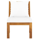 3 Piece Garden Lounge Set with Cream Cushion Solid Acacia Wood