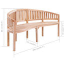 Banana Bench 200 cm Solid Teak Wood