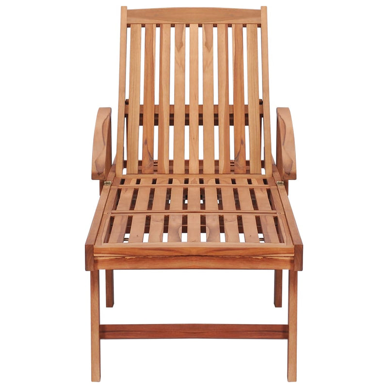 Sun Lounger Solid Teak Wood