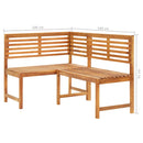 Garden Corner Bench 140 cm Solid Acacia Wood