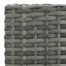 Garden Bar Stools with Cushions 2 pcs Grey Poly Rattan