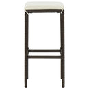 Bar Stools with Cushions 3 pcs Brown Poly Rattan