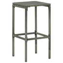 Bar Stools with Cushions 3 pcs Grey Poly Rattan