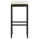 Bar Stools with Cushions 4 pcs Brown Poly Rattan