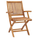 Folding Garden Chairs 2 pcs Solid Teak Wood