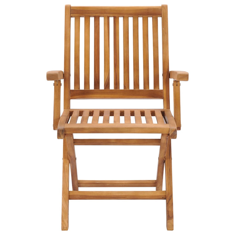 Folding Garden Chairs 2 pcs Solid Teak Wood