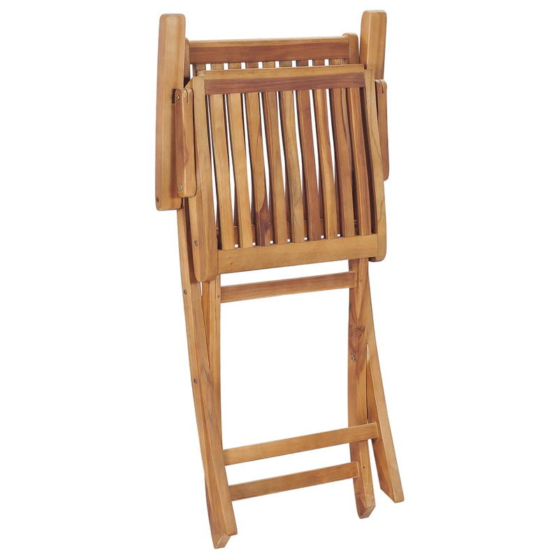 Folding Garden Chairs 2 pcs Solid Teak Wood