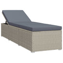 3 Piece Garden Sun Loungers with Tea Table Poly Rattan Grey