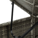 3 Piece Garden Sun Loungers with Tea Table Poly Rattan Grey