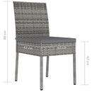 Garden Dining Chairs 2 pcs Poly Rattan Grey