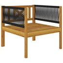 7 Piece Garden Lounge Set with Cushions Cream Solid Acacia Wood