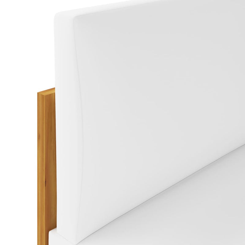 7 Piece Garden Lounge Set with Cushions Cream Solid Acacia Wood