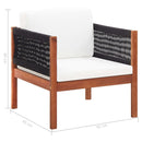 Garden Chair with cushion Solid Acacia Wood