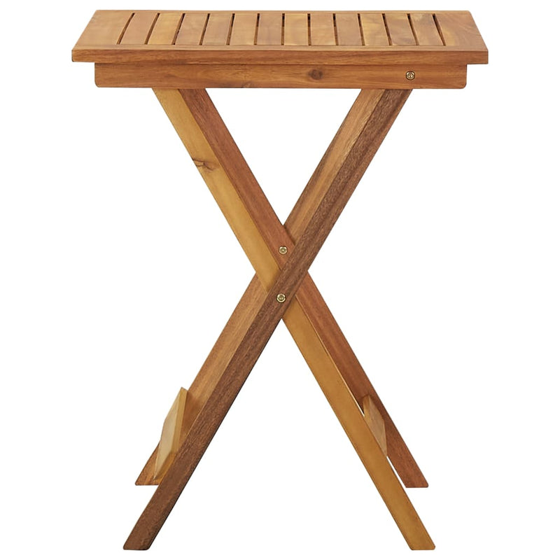 Folding Garden Table 60x60x75 cm Solid Acacia Wood