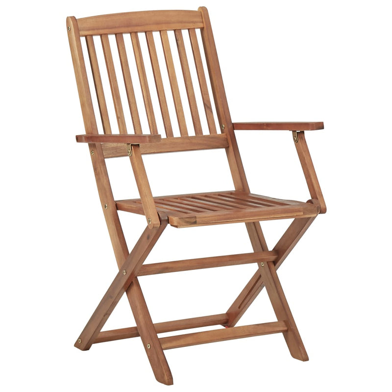 Folding Outdoor Chairs 4 pcs Solid Acacia Wood