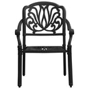 Garden Chairs 2 pcs Cast Aluminium Black