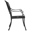 Garden Chairs 2 pcs Cast Aluminium Black