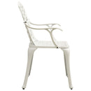 Garden Chairs 4 pcs Cast Aluminium White