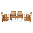 5 Piece Garden Lounge Set Solid Acacia Wood