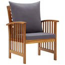 4 Piece Garden Lounge Set with Cushions Solid Acacia Wood (310258+310264)
