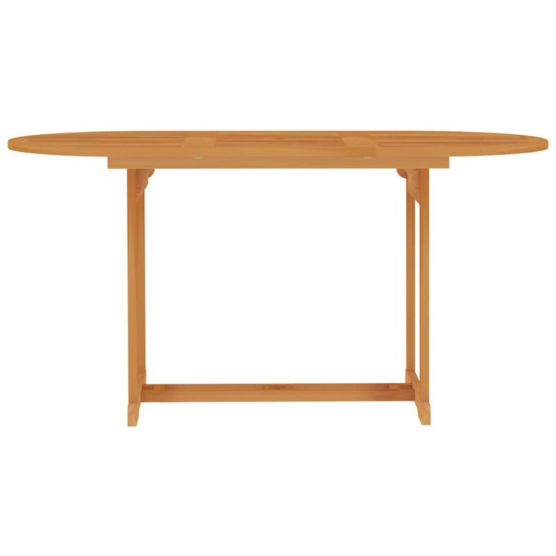 5 Piece Garden Dining Set with Cushions Solid Teak Wood