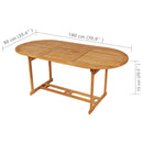 9 Piece Garden Dining Set Solid Teak Wood