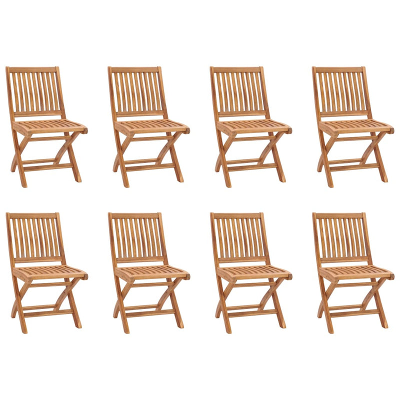 9 Piece Garden Dining Set Solid Teak Wood