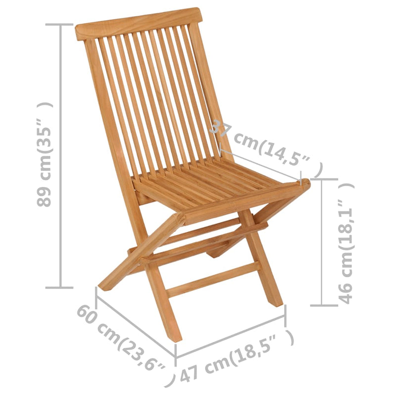 5 Piece Garden Dining Set Solid Teak Wood.