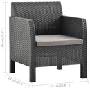 Garden Chair with Cushion PP Anthracite
