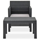2 Piece Garden Lounge Set with Cushion PP Anthracite