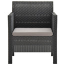 2 Piece Garden Lounge Set with Cushion PP Anthracite