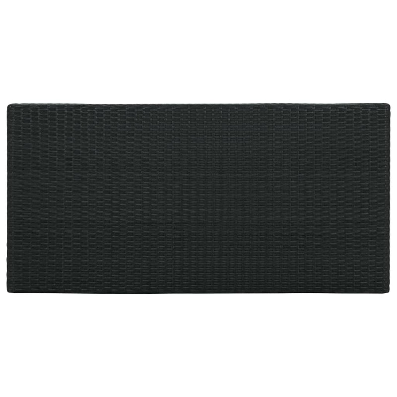 5 Piece Garden Bar Set with Cushions Poly Rattan Black