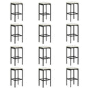 16 Piece Garden Bar Set with Cushions Poly Rattan Black