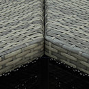 16 Piece Garden Bar Set with Cushions Poly Rattan Grey