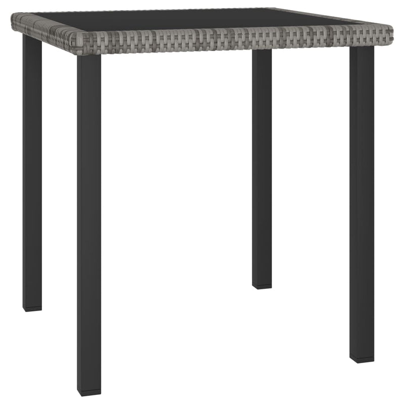 5 Piece Garden Dining Set Poly Rattan Grey