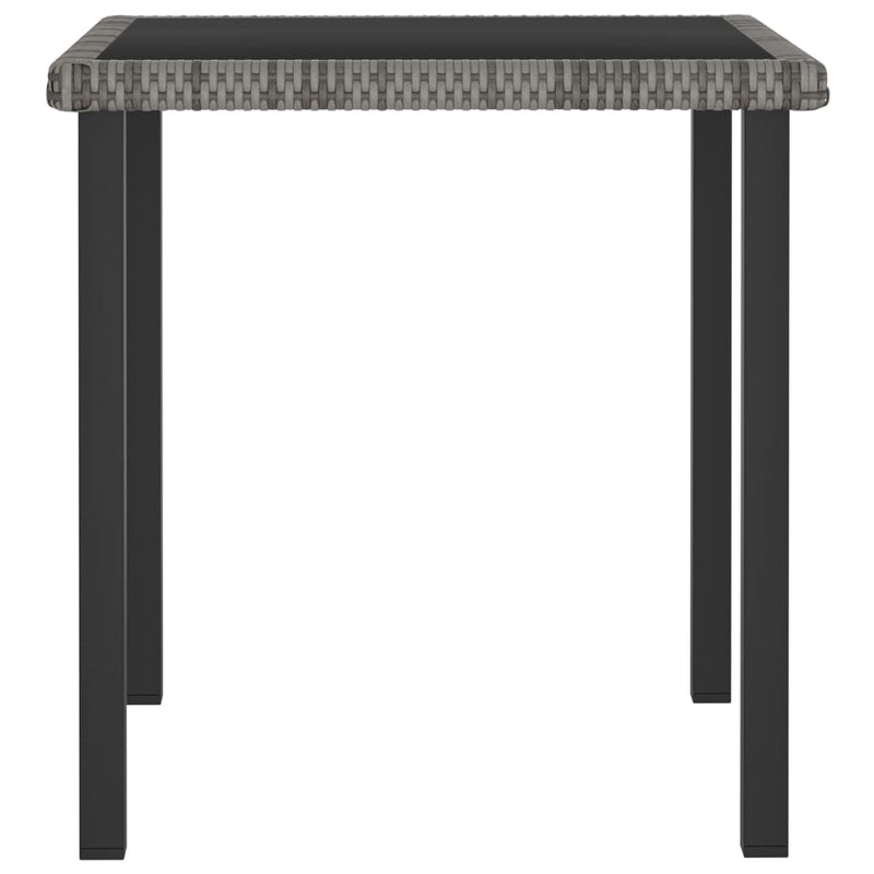 5 Piece Garden Dining Set Poly Rattan Grey