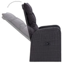 3 Piece Garden Dining Set Black