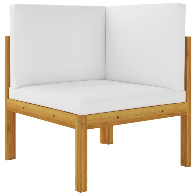 2-seater Garden Bench with Cushions Solid Acacia Wood