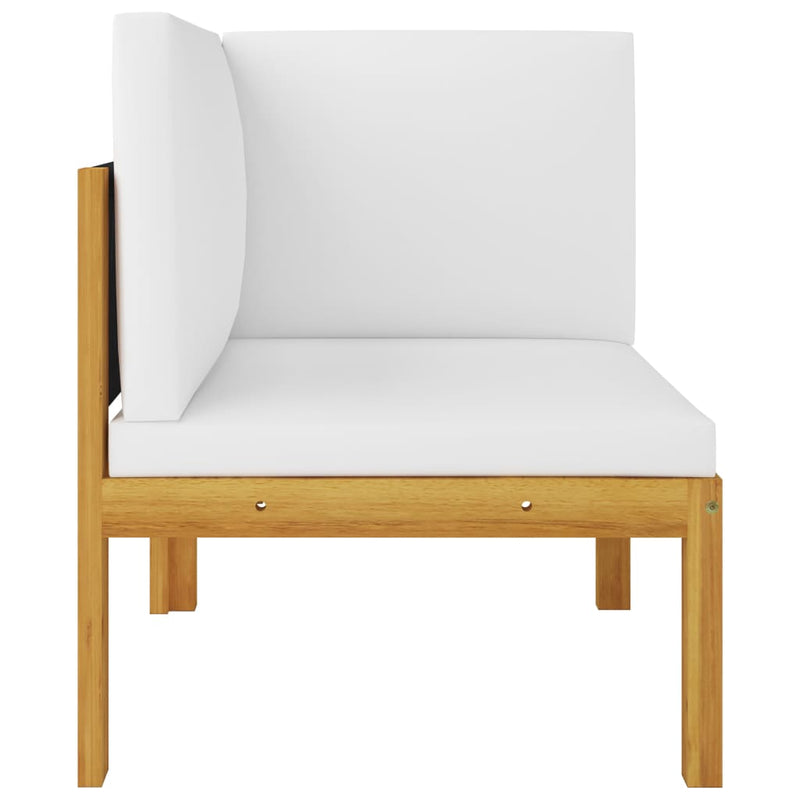 2-seater Garden Bench with Cushions Solid Acacia Wood