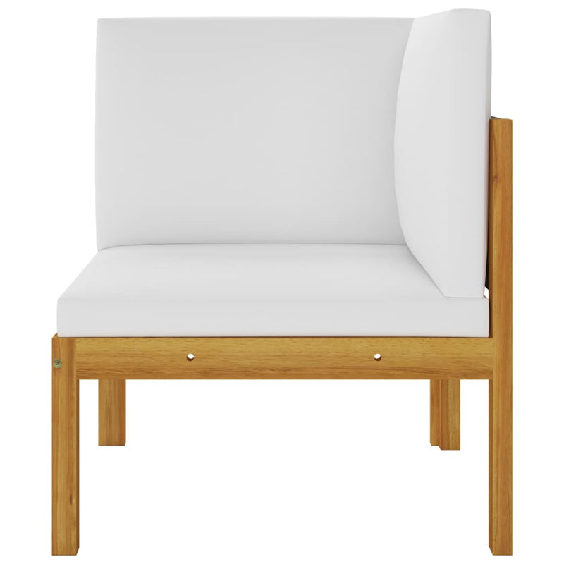 2-seater Garden Bench with Cushions Solid Acacia Wood