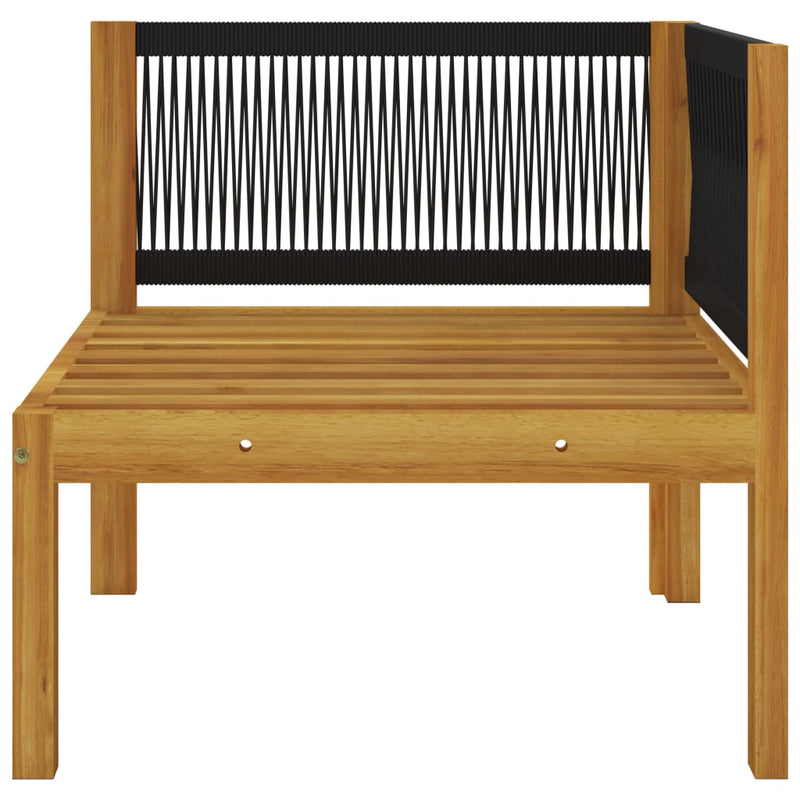 2-seater Garden Bench with Cushions Solid Acacia Wood