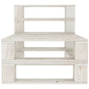 7 Piece Garden Pallet Lounge Set Wood White