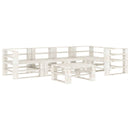 6 Piece Garden Pallet Lounge Set Wood White