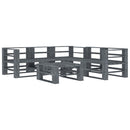 6 Piece Garden Pallet Lounge Set Wood Grey