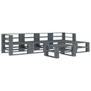 6 Piece Garden Pallet Lounge Set Wood Grey
